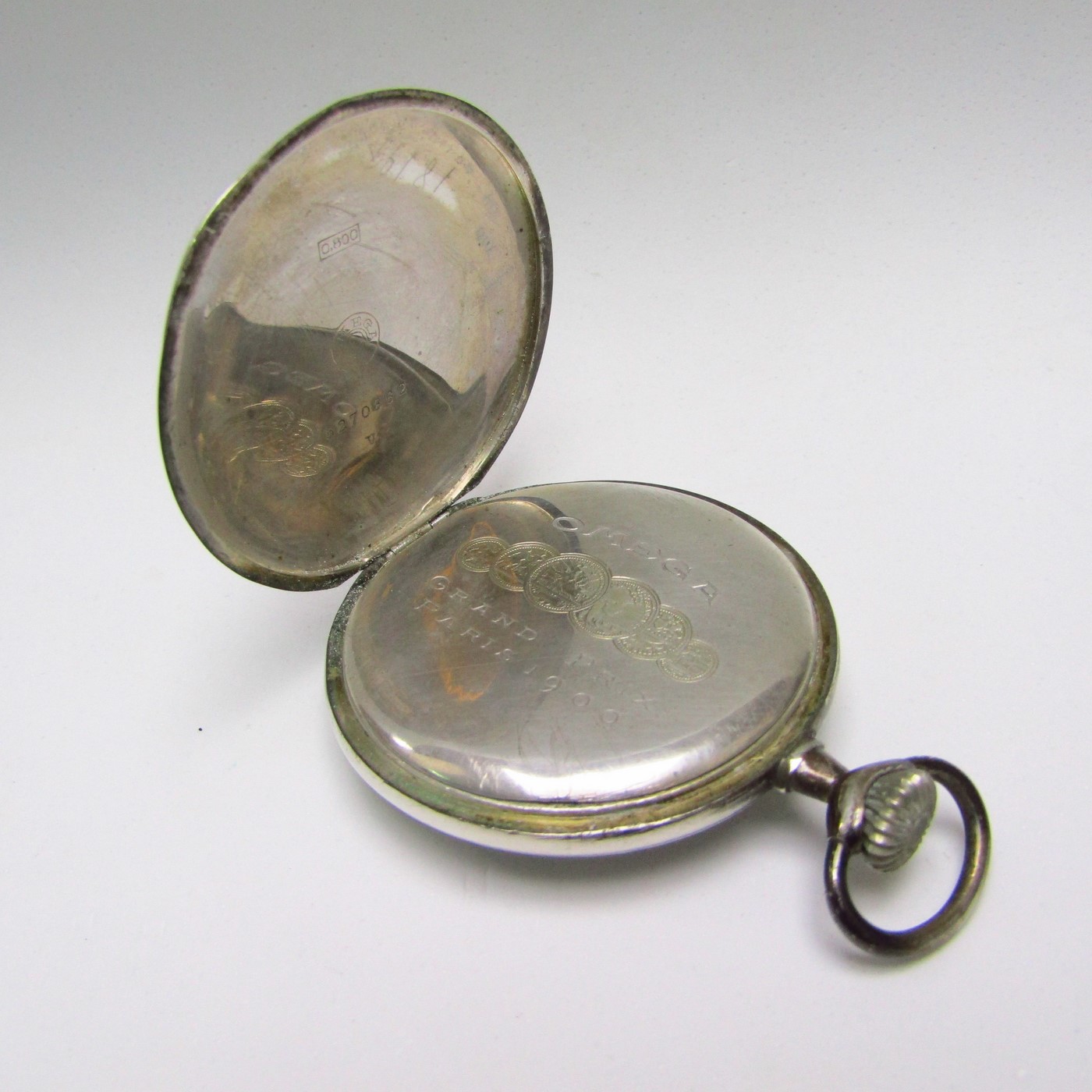 OMEGA. Reloj Suizo de Bolsillo, lepine y remontoir. Plata. Suiza, año 1914. OMEGA. Reloj Suizo de Bolsillo, lepine y remontoir. Plata. Suiza, año 1914.