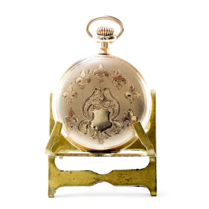 DER VALLON. Hängende Uhr, Saboneta und Remontoir. USA, ca. 1900. 10-12 Karat Gold.