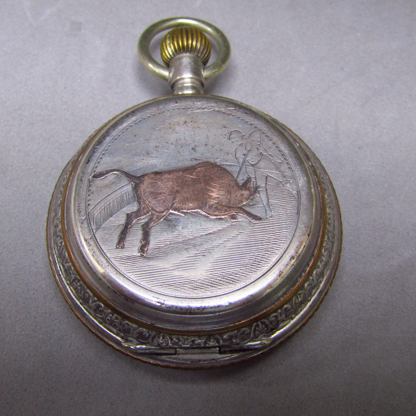 Reloj de Bolsillo para caballero, Saboneta y remontoir. Finales XIX. Reloj de Bolsillo para caballero, Saboneta y remontoir. Finales XIX.
