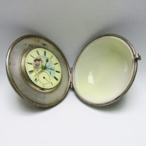 JOHN FORREST.RELOJ DE BOLSILLO/SOBREMESA CON CAJA ESFÉRICA ESMALTADA