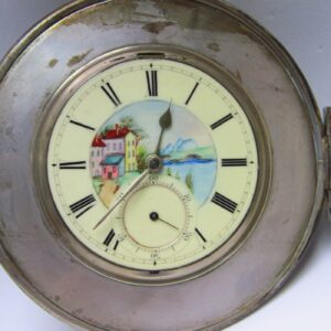 JOHN FORREST.RELOJ DE BOLSILLO/SOBREMESA CON CAJA ESFÉRICA ESMALTADA