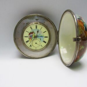 JOHN FORREST.RELOJ DE BOLSILLO/SOBREMESA CON CAJA ESFÉRICA ESMALTADA
