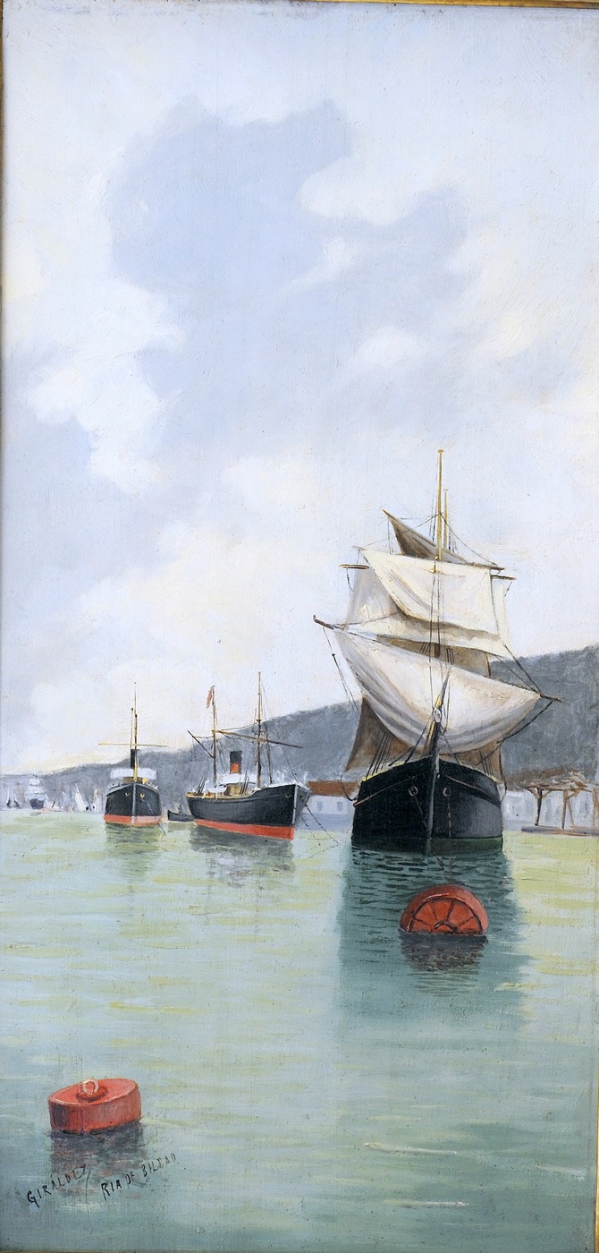 ADOLFO GIRÁLDEZ PEÑALVER. (1840-1920). Óleo sobre tabla. "Marina" ADOLFO GIRÁLDEZ PEÑALVER. (1840-1920). Óleo sobre tabla. "Marina"