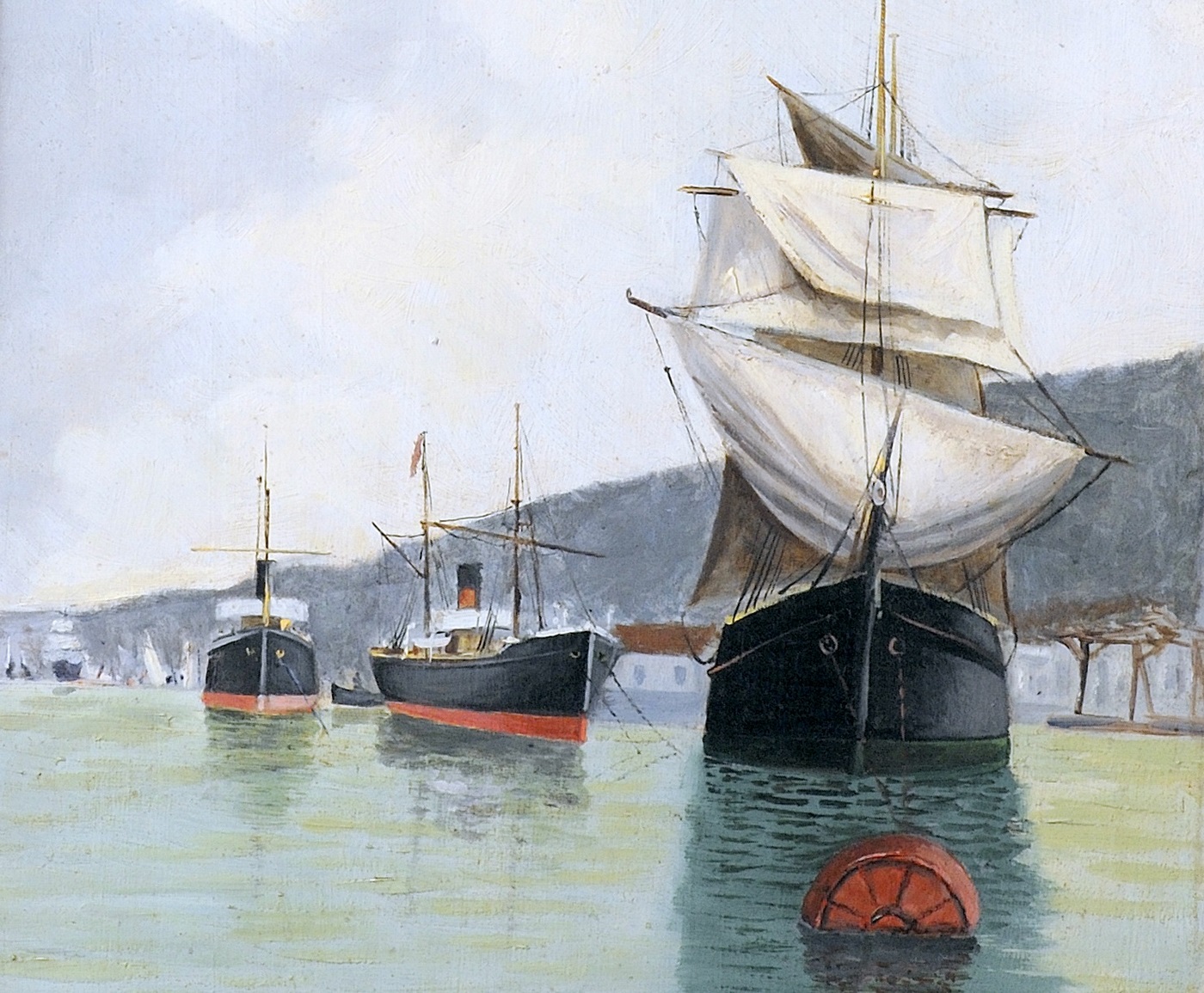 ADOLFO GIRÁLDEZ PEÑALVER. (1840-1920). Óleo sobre tabla. "Marina" ADOLFO GIRÁLDEZ PEÑALVER. (1840-1920). Óleo sobre tabla. "Marina"