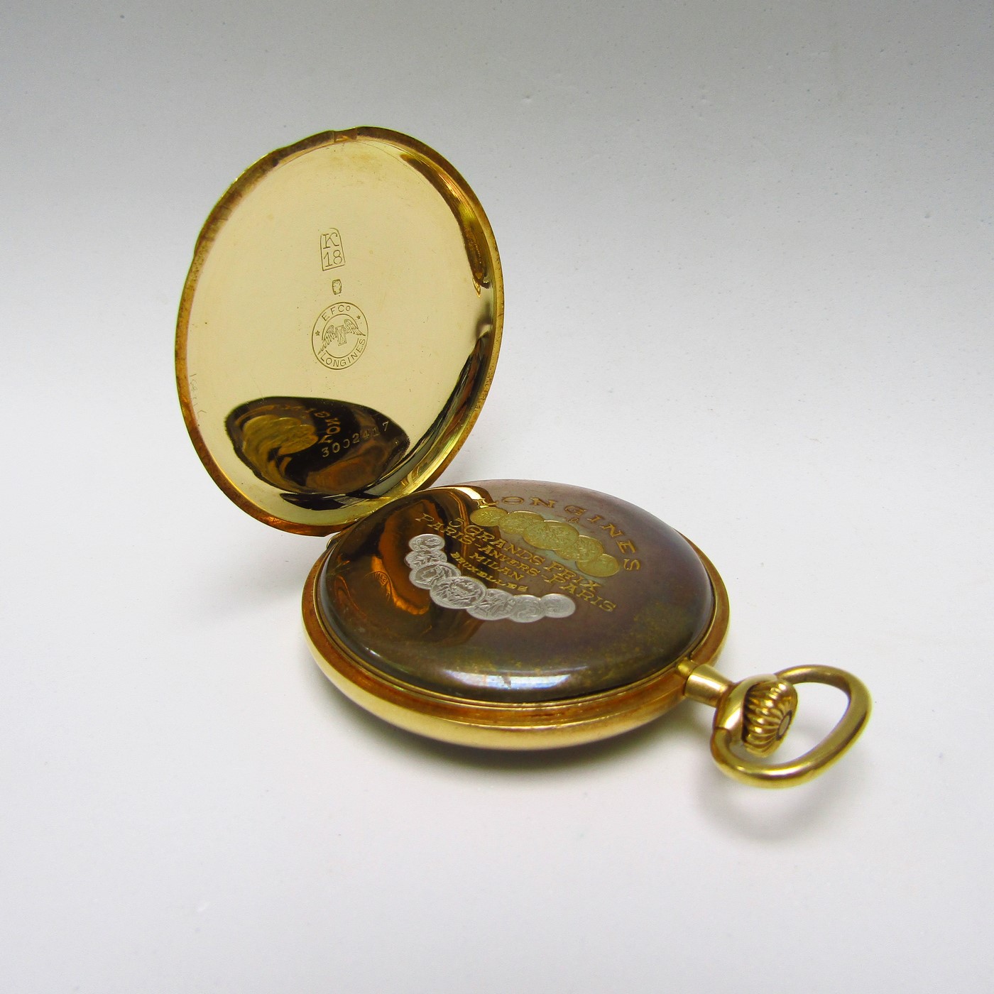 LONGINES. Reloj de Bolsillo, lepine y remontoir. Oro 18k. Suiza, año 1913. LONGINES. Reloj de Bolsillo, lepine y remontoir. Oro 18k. Suiza, año 1913.