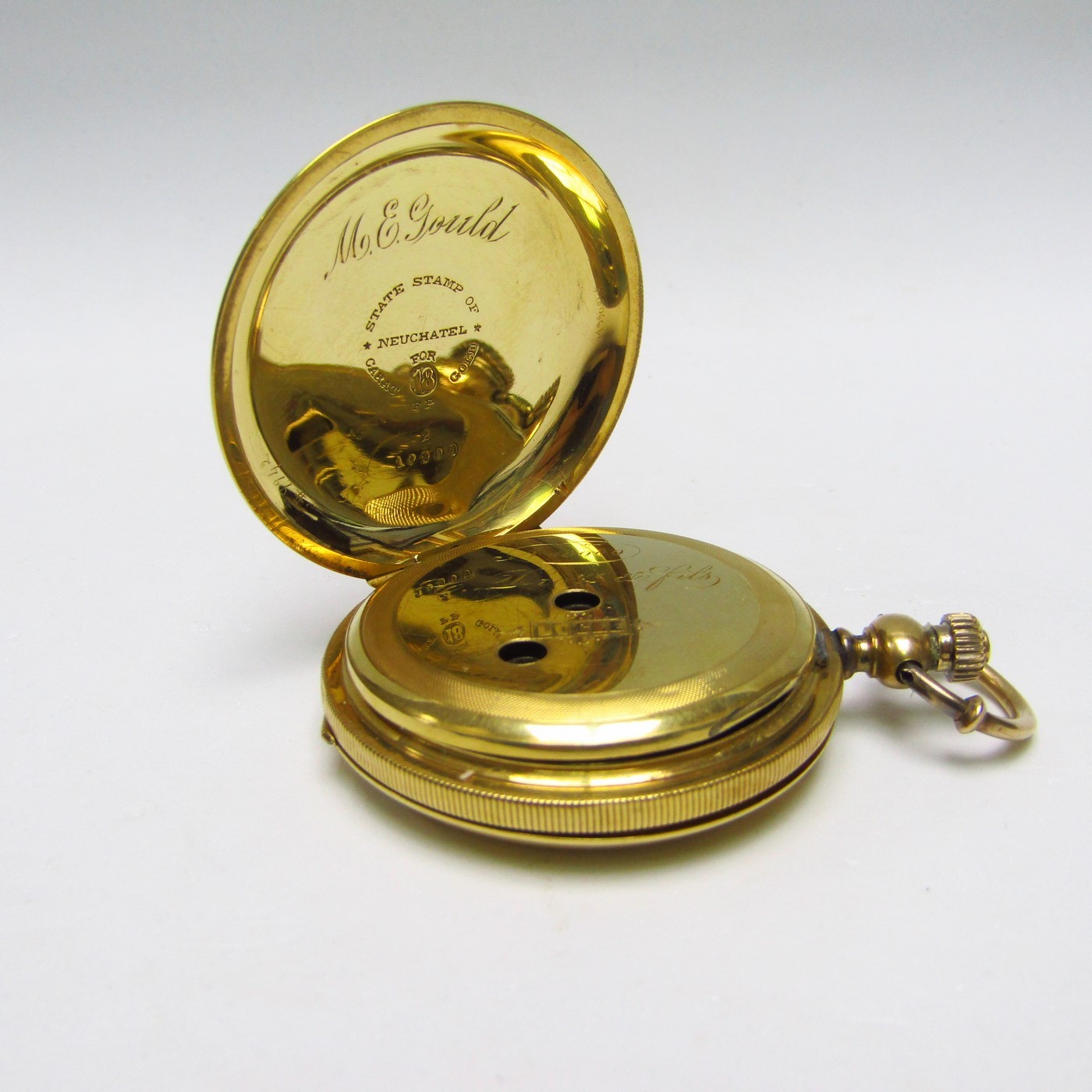 C. DROZ and FIELDS. Reloj de bolsillo de caballero. Siglo XIX. Oro 18k. C. DROZ and FIELDS. Reloj de bolsillo de caballero. Siglo XIX. Oro 18k.
