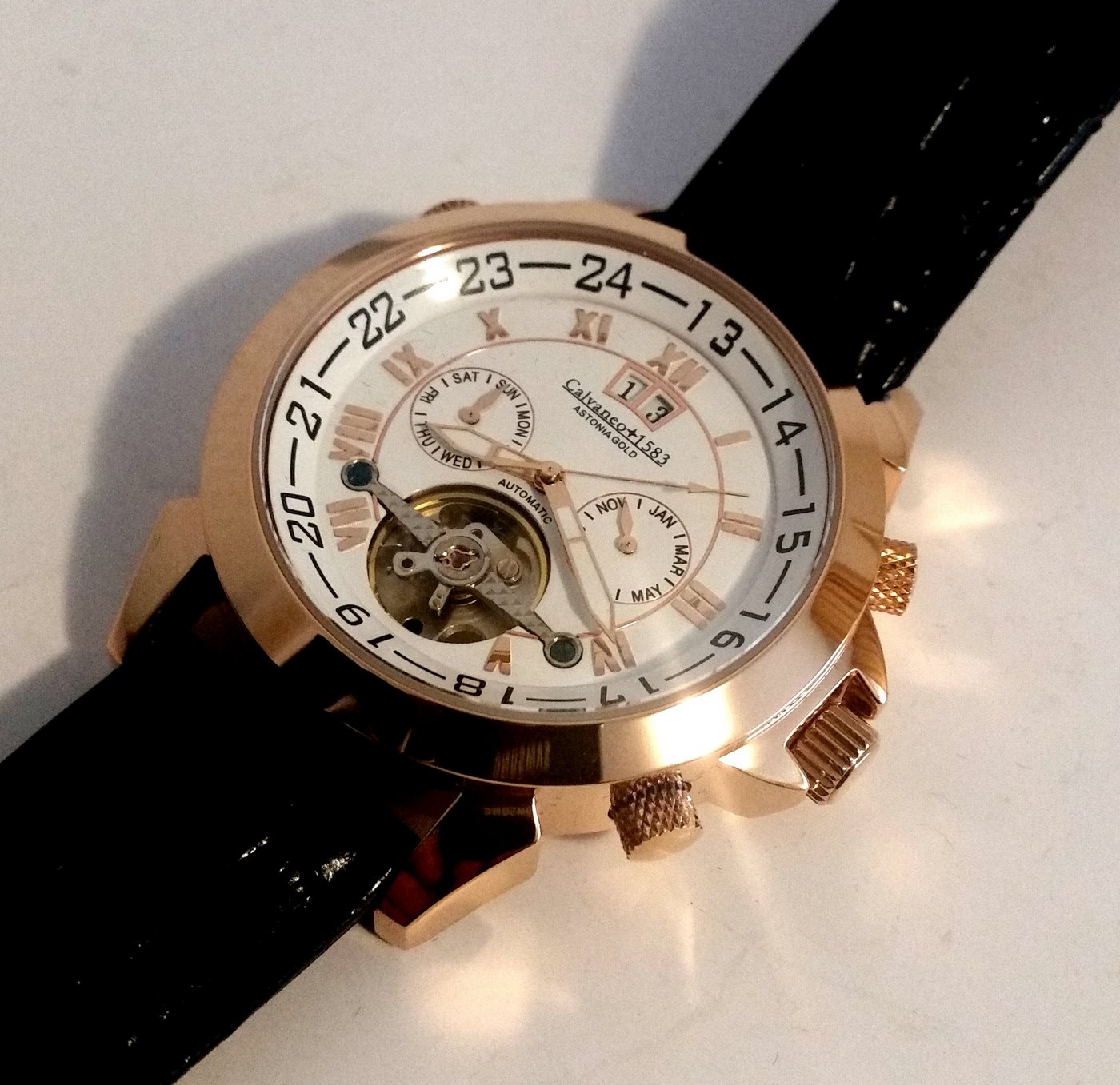 CALVANEO 1583. "Astonia" Rotgold Lion . Reloj de pulsera automático. Alemania. 2017 CALVANEO 1583. "Astonia" Rotgold Lion . Reloj de pulsera automático. Alemania. 2017