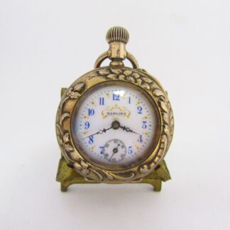 DARLING. Reloj de Colgar, hunter, lepine y remontoir. Plata Dorada. Alemania, ca. 1900.