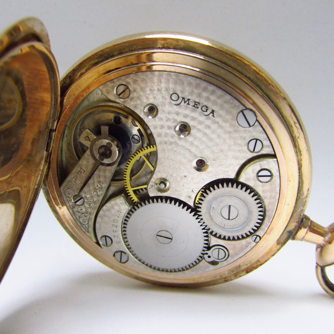 OMEGA. Reloj de Bolsillo para caballero, saboneta y remontoir. Gold-Filled. Suiza. 1914 OMEGA. Reloj de Bolsillo para caballero, saboneta y remontoir. Gold-Filled. Suiza. 1914