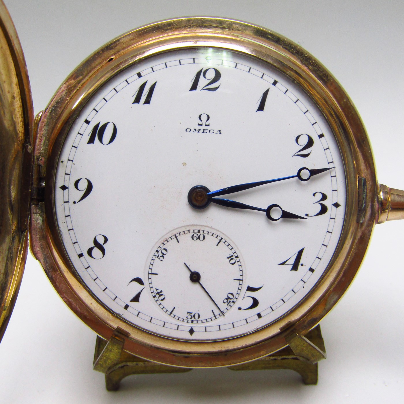 OMEGA. Reloj de Bolsillo para caballero, saboneta y remontoir. Gold-Filled. Suiza. 1914 OMEGA. Reloj de Bolsillo para caballero, saboneta y remontoir. Gold-Filled. Suiza. 1914