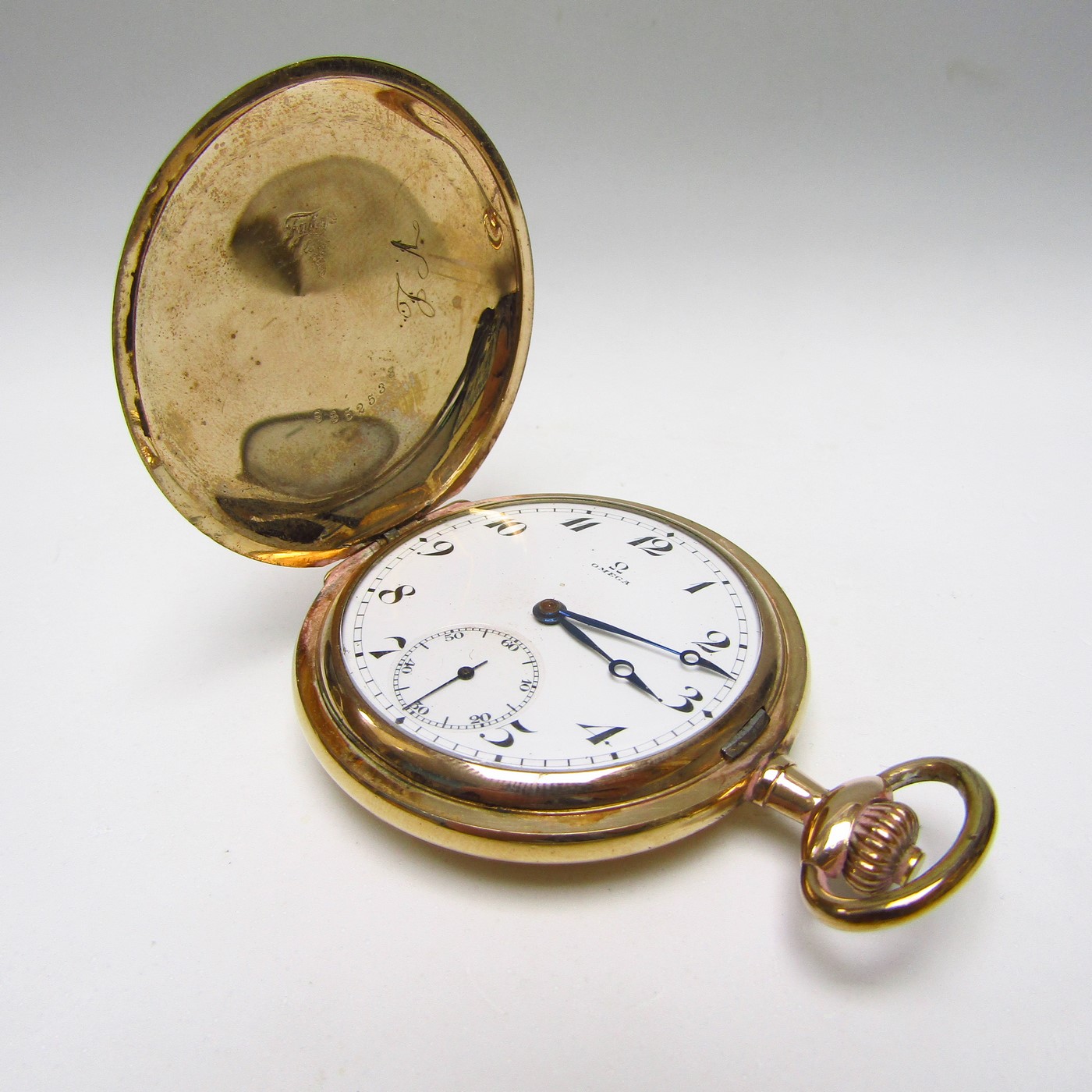 OMEGA. Reloj de Bolsillo para caballero, saboneta y remontoir. Gold-Filled. Suiza. 1914 OMEGA. Reloj de Bolsillo para caballero, saboneta y remontoir. Gold-Filled. Suiza. 1914