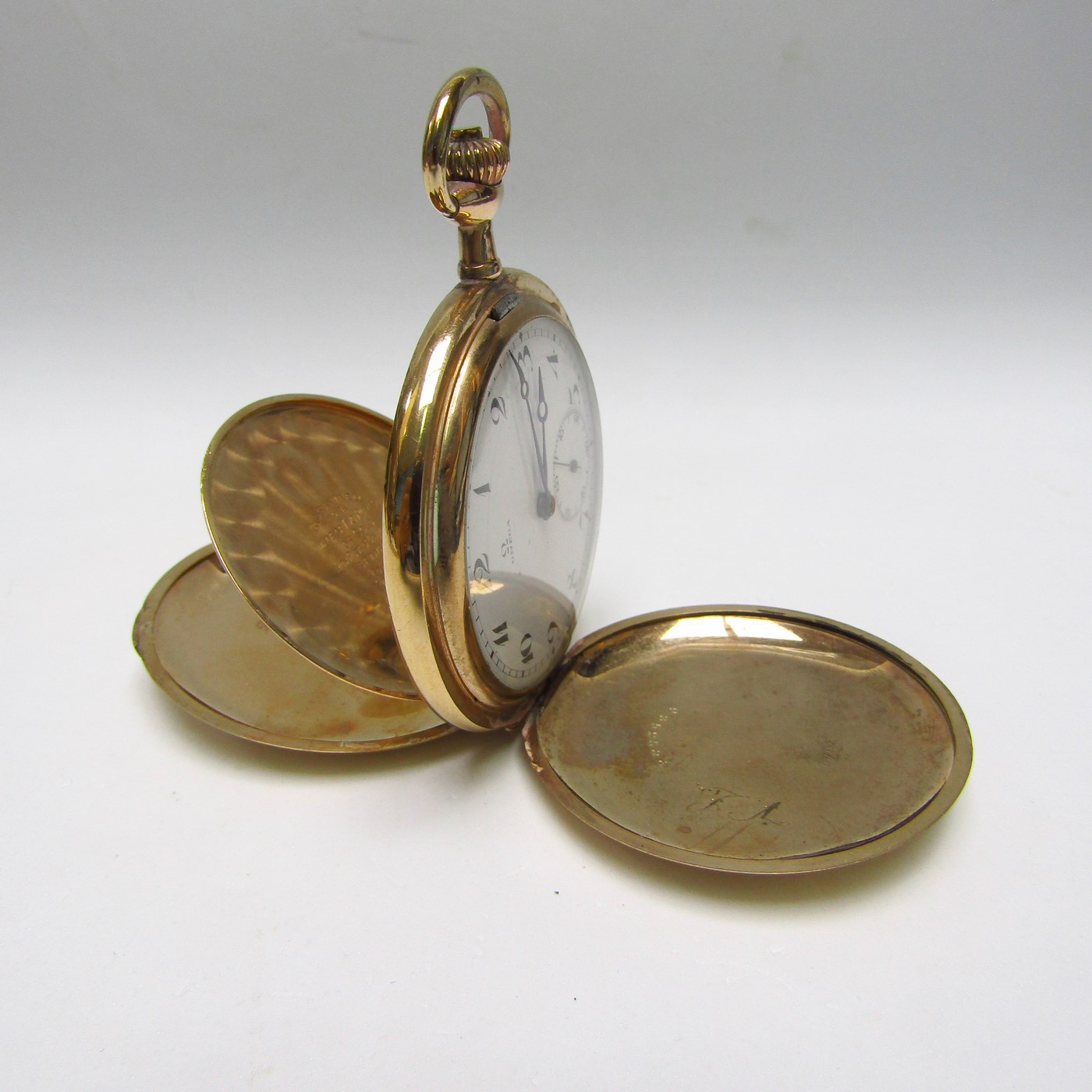 OMEGA. Reloj de Bolsillo para caballero, saboneta y remontoir. Gold-Filled. Suiza. 1914 OMEGA. Reloj de Bolsillo para caballero, saboneta y remontoir. Gold-Filled. Suiza. 1914