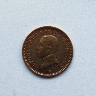 Moneda de 2 céntimos de Cobre. Año 1912. Alfonso XIII. Madrid *12 PC V. EBC.