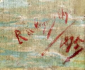 Escuela Catalana Siglo XIX. Óleo sobre lienzo. "Puerto de Barcelona".