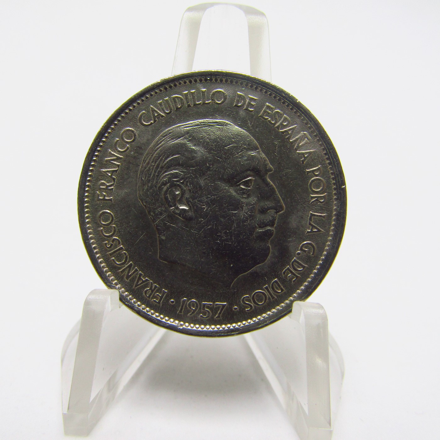 Lote de 14 Monedas de 25 Pesetas de Níquel. Año 1957. Francisco Franco Caudillo de España por la G. de Dios. Madrid. Varias CECAS. MBC Lote de 14 Monedas de 25 Pesetas de Níquel. Año 1957. Francisco Franco Caudillo de España por la G. de Dios. Madrid. Varias CECAS. MBC