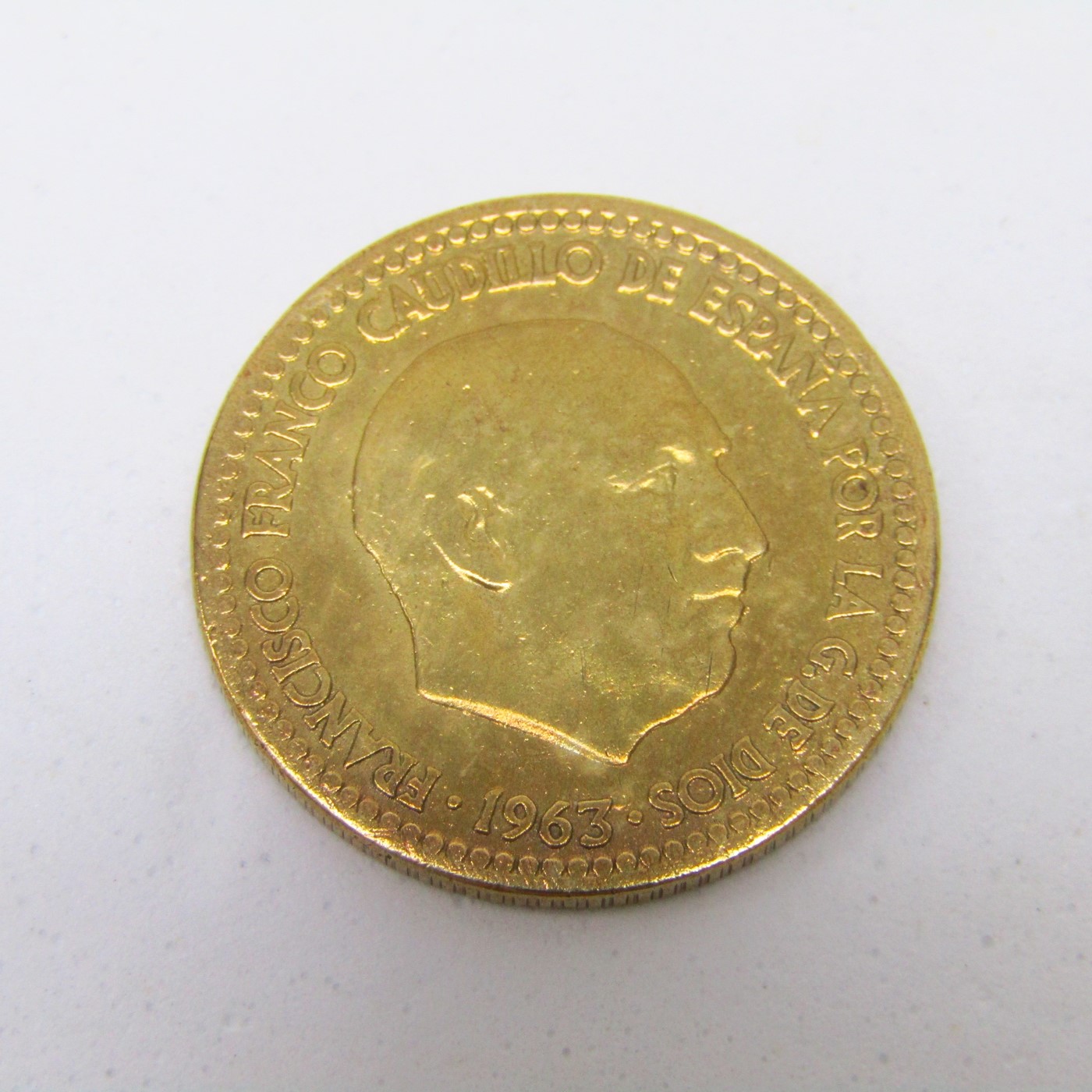 Lote de 6 Monedas de 1 Peseta de Cobre. Año 1963. Francisco Franco Caudillo de España por la G. de Dios. Madrid. Varias CECAS. MBC Lote de 6 Monedas de 1 Peseta de Cobre. Año 1963. Francisco Franco Caudillo de España por la G. de Dios. Madrid. Varias CECAS. MBC