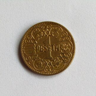 Moneda de 1 Peseta de Cobre. Año 1944. España. Madrid. EBC