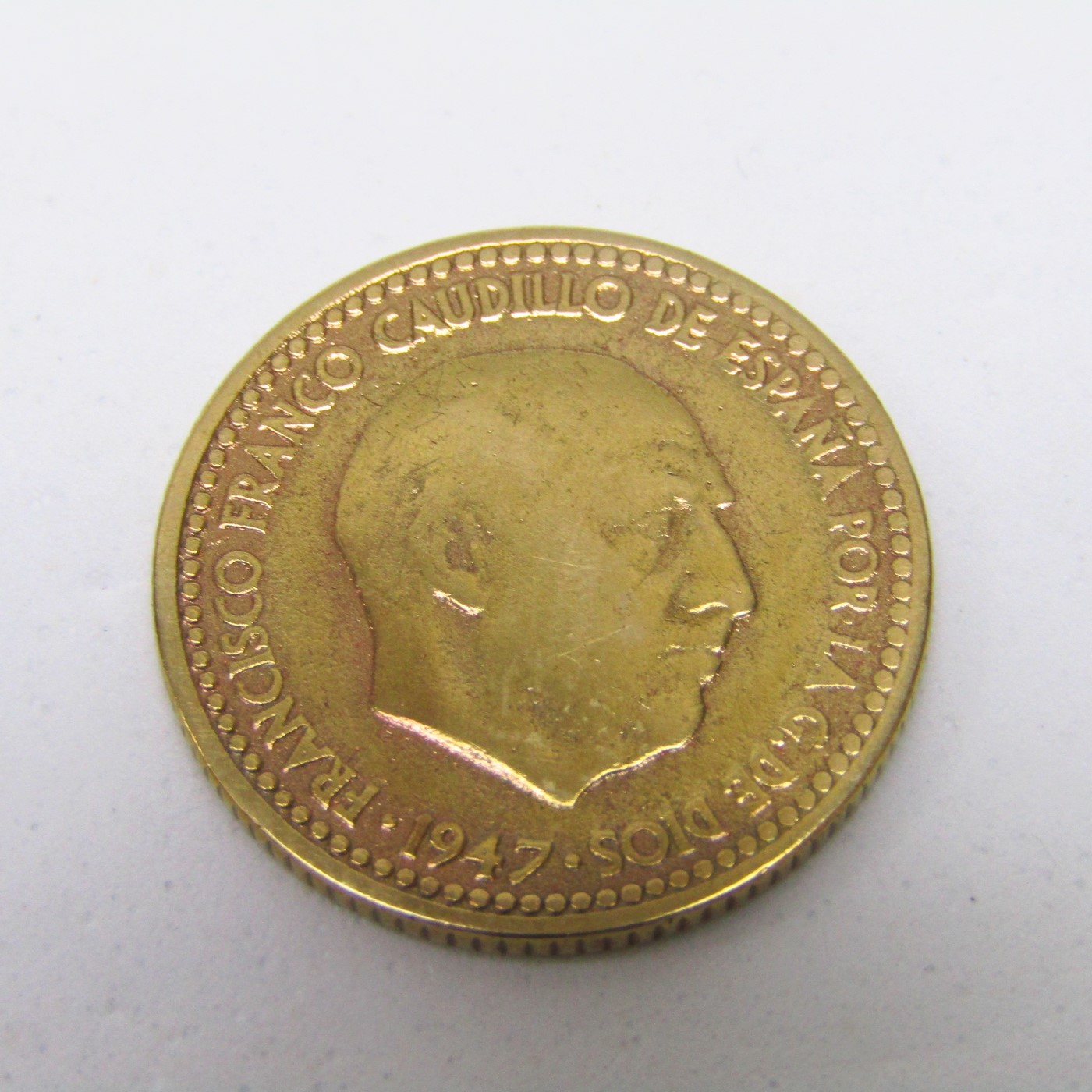 Tres Monedas de 1 Peseta de Cobre. Año 1947. Francisco Franco Caudillo de España por la G. de Dios. Madrid. Varias CECAS. MBC Tres Monedas de 1 Peseta de Cobre. Año 1947. Francisco Franco Caudillo de España por la G. de Dios. Madrid. Varias CECAS. MBC