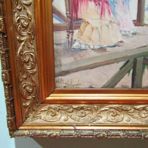 MARIANO OBIOLS DELGADO. (1860 -1911). Óleo sobre tabla. "Feria de Sevilla".