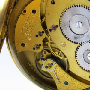 WALTHAM. Reloj de bolsillo para caballero, lepine y remontoir. Oro 18k. USA, año 1907.