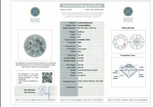 Sortija Certificada en Oro Blanco 18k con Diamante Natural talla Brillante de 0,81 ct. (S-Z/P1)