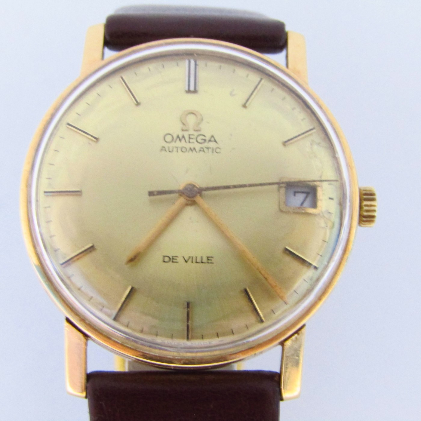 OMEGA AUTOMATIC DE VILLE. Reloj AUTOMÁTICO de pulsera para caballero.Oro 18k. Suiza, 1964. OMEGA AUTOMATIC DE VILLE. Reloj AUTOMÁTICO de pulsera para caballero.Oro 18k. Suiza, 1964.