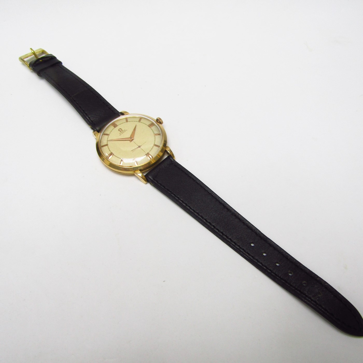 OMEGA AUTOMATIC. Reloj AUTOMÁTICO de pulsera para caballero.Oro 18k. Suiza, 1950. OMEGA AUTOMATIC. Reloj AUTOMÁTICO de pulsera para caballero.Oro 18k. Suiza, 1950.