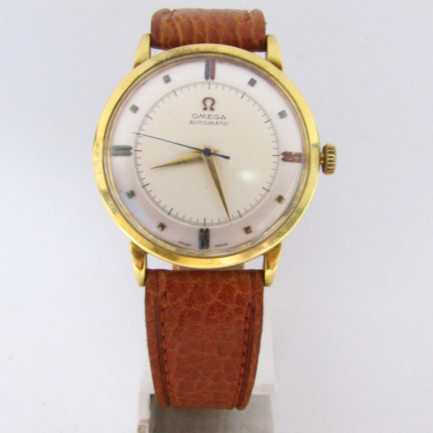 OMEGA AUTOMATIC. Reloj AUTOMÁTICO de pulsera para caballero.Oro 18k. Suiza, 1950. OMEGA AUTOMATIC. Reloj AUTOMÁTICO de pulsera para caballero.Oro 18k. Suiza, 1950.